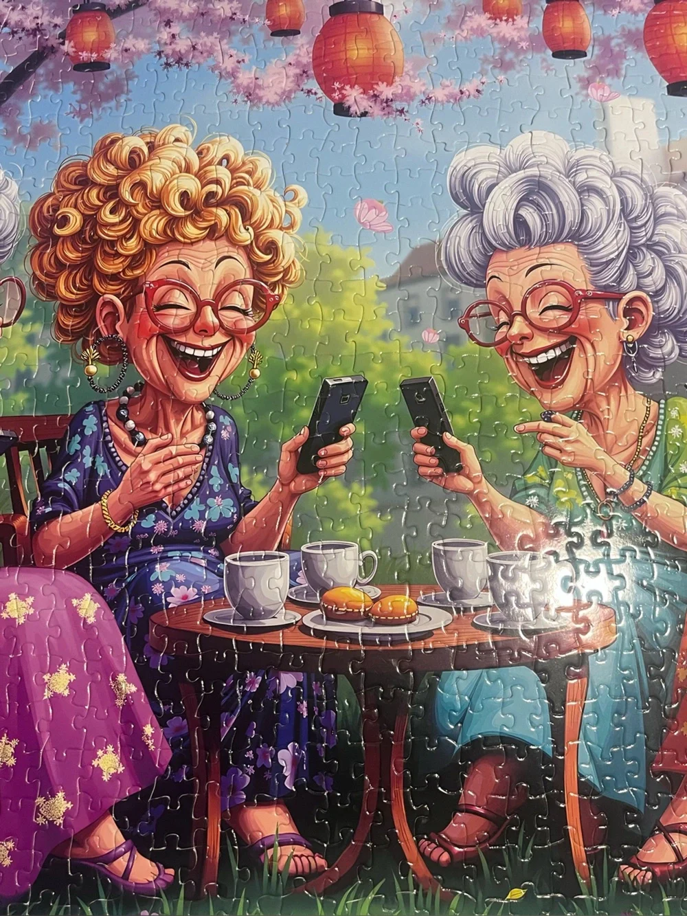 1000-Piece Colorful Grandmas Puzzle - Multicolor